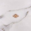 Herraje Letra Y 1.05gr / 1.6cm / Circones Blancos Oro Rosa 18K #