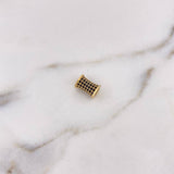 Herraje Cilindro 1.55gr / 1cm / Circones Negros Oro Amarillo 18K $