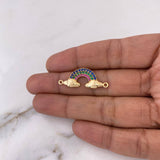 Herraje Arcoiris 2.25gr / 3cm / Circones Colores Oro Amarillo 18K #