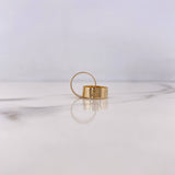 Herraje Argollas Tornillo 2.55gr / 1.8cm / Oro Amarillo 18K #