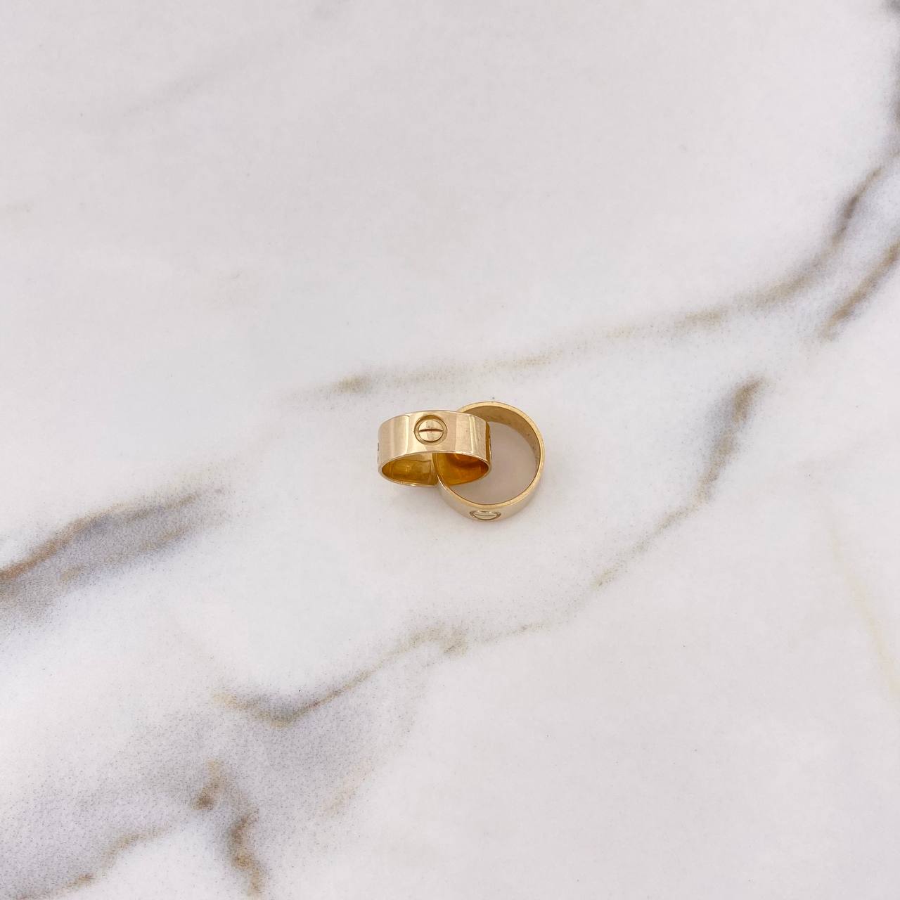 Herraje Argollas Tornillo 3.1gr / 1.8cm / Oro Amarillo 18K #