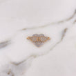 Herraje Corazon Alas 2.05gr / 2.6cm / Circones Blancos Dos Oros Blanco Rosa 18K $