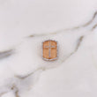 Herraje Cruz Rostro Cristo 8.05gr / 1.8cm / Doble Faz Circones Blancos Oro Rosa 18K #