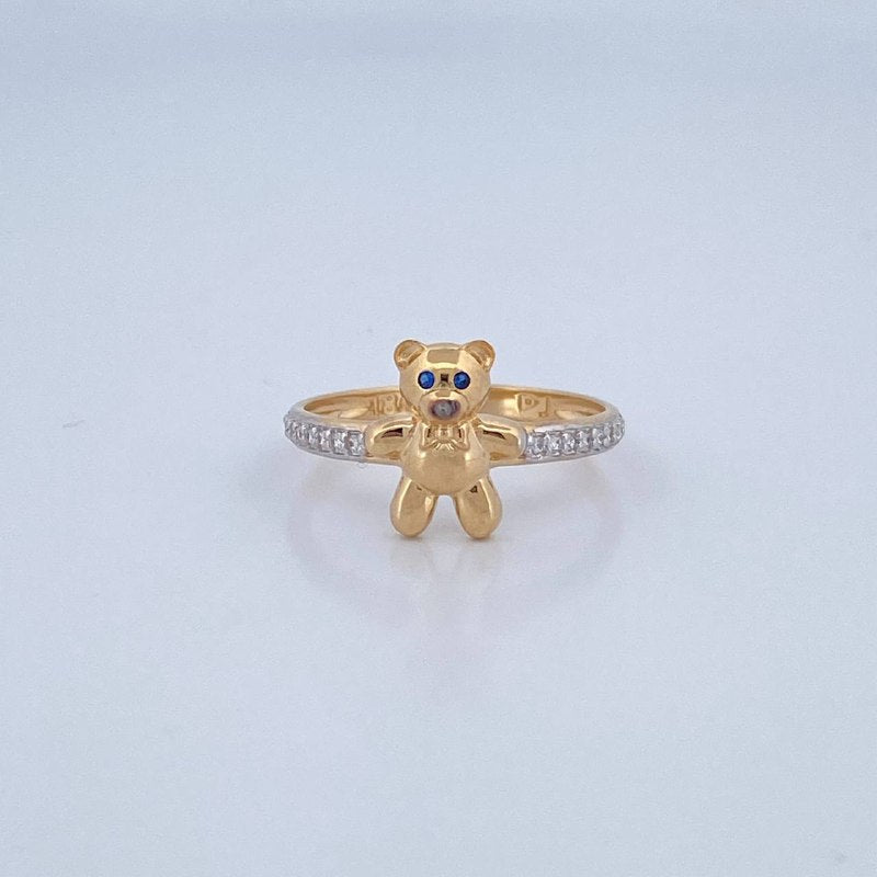 Anillo Oso Corbatin 2.3gr / T7 3/4 / Oro 18K $