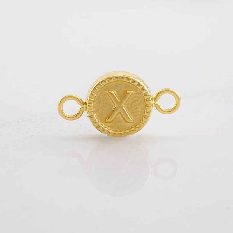 Herraje Circulo Letra X 0.45g / 1.5cm Oro Amarillo 18K