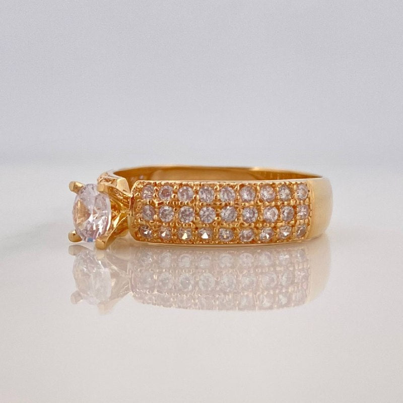 Anillo Solitario Churumbela 3.05 g / T6 1/2 Oro Amarillo 18K