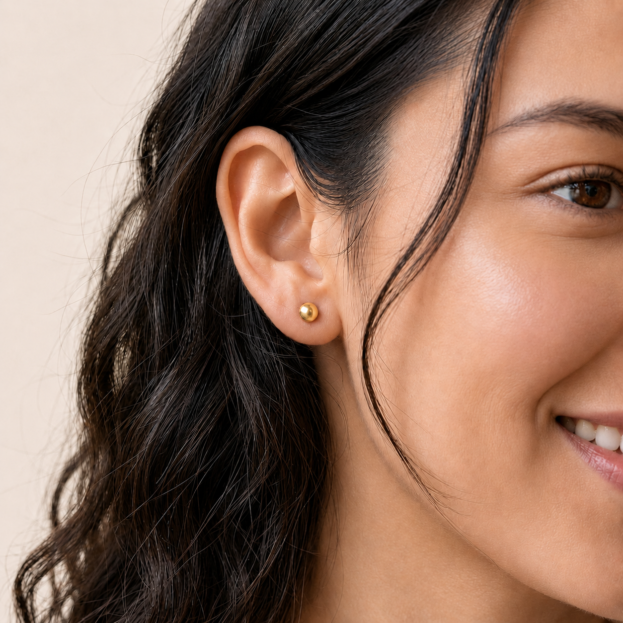 Topos Bola Lisa 0.45g / 4mm Oro Amarillo 18K