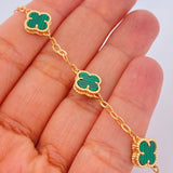 Pulso Trebol Aro Seguido 5.2gr / 19.2cm / Oro Amarillo Nac.Esp. 18K $