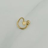Piercing Espiral Doble 0.6 g / 1 cm Oro Amarillo 18K