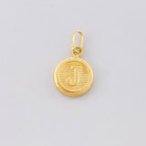 Dije Circulo Letra J 0.4g / 1.6cm Oro Amarillo 18K