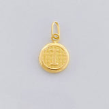 Dije Circulo Letra I 0.45g / 1.6cm Oro Amarillo 18K