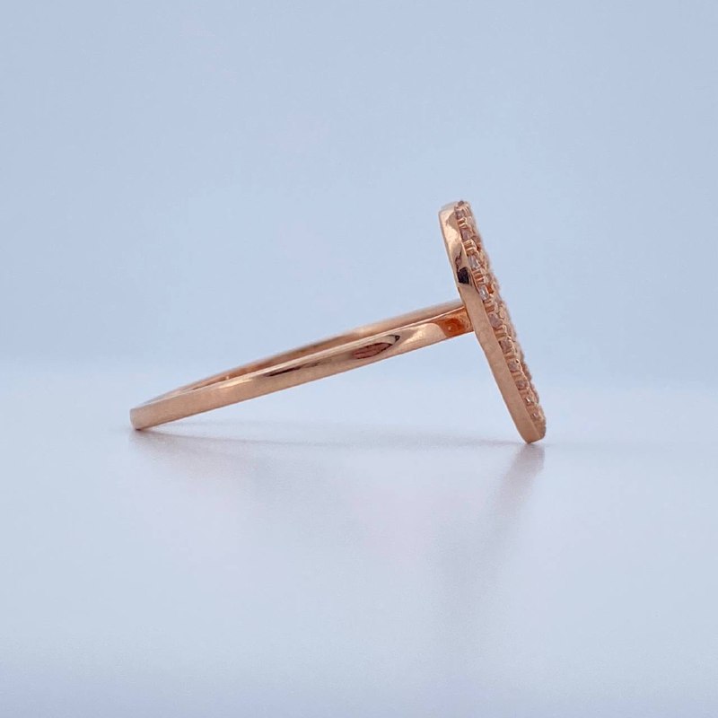 Anillo Ola Cruzada 2.5gr / T7 3/4 / Oro Rosa 18K &