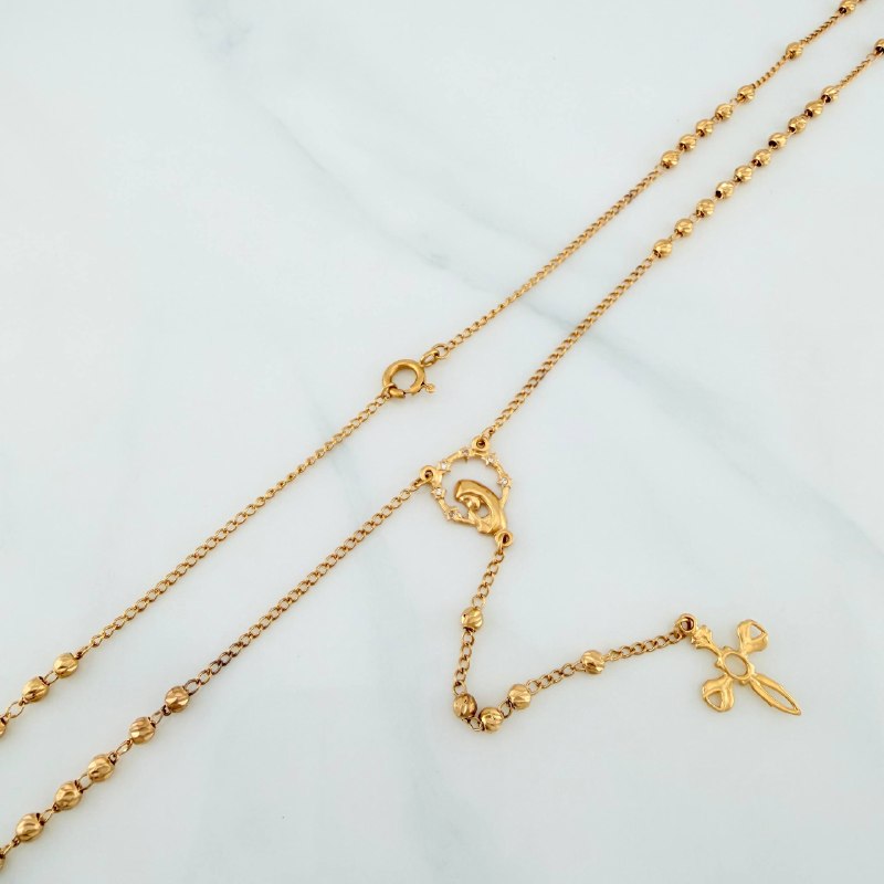 Rosario Virgen Milagrosa 8.1 g / 60 cm / 3 mm Oro Amarillo 18K