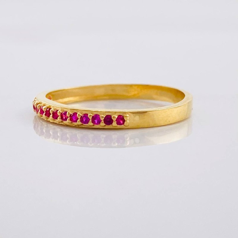 Anillo Carril 1.25g / T5 1/4 Oro Amarillo 18K