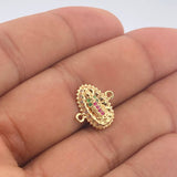 Herraje Virgen De Guadalupe 1.4gr / 1.5cm / Oro Amarillo 18K &