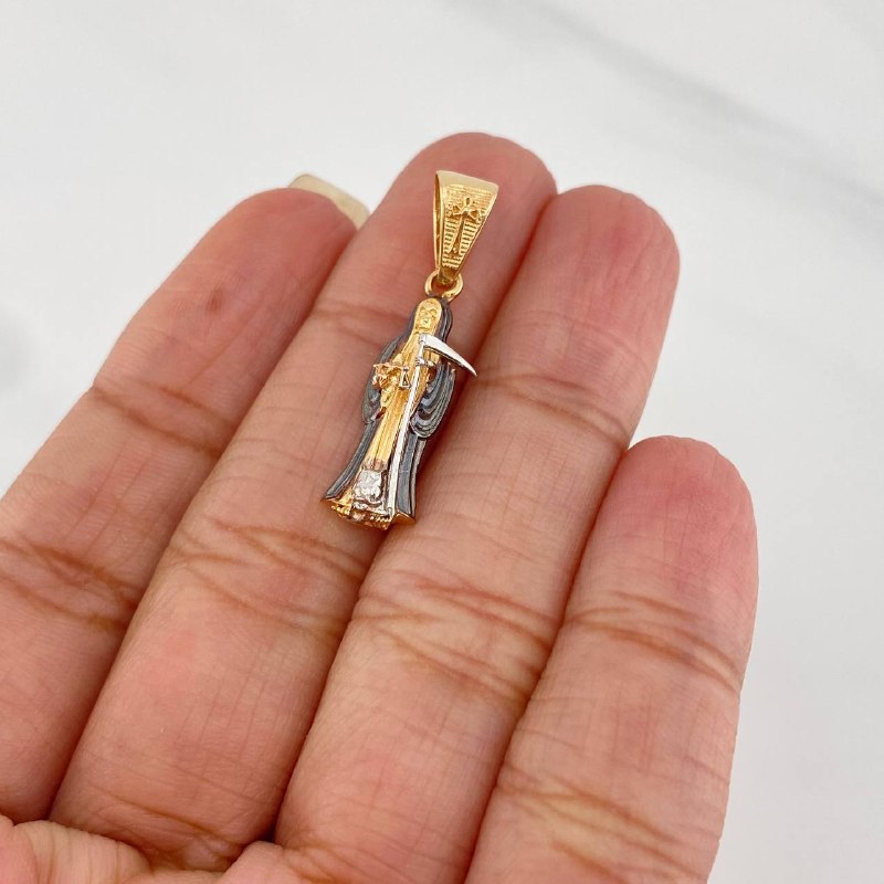 Dije Santa Muerte 2.5 g / 3 cm Tres Oros 18K