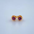 Topos Cuatro Garras Ruby 0.9gr / Oro Amarillo 18K %