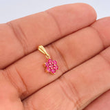 Dije Flor Petalos 0.8gr /  / 1.7cm / Oro Amarillo 18K &