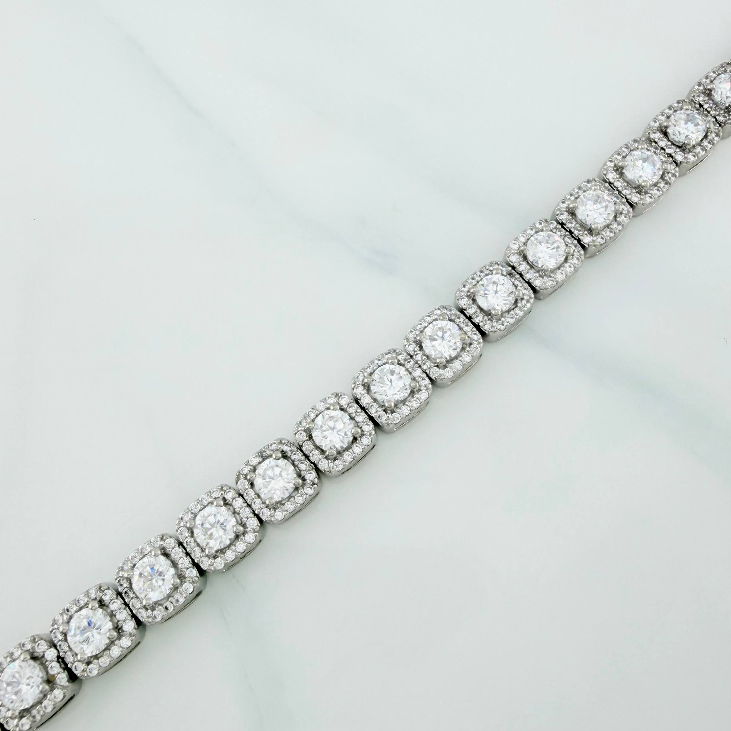 Pulso Tennis 23.95 g / 18 cm / 6.7 mm Oro Blanco 18K