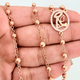 Rosario Virgen Milagrosa 12.7 g / 39.6 cm / 5 mm Oro Rosa 18K
