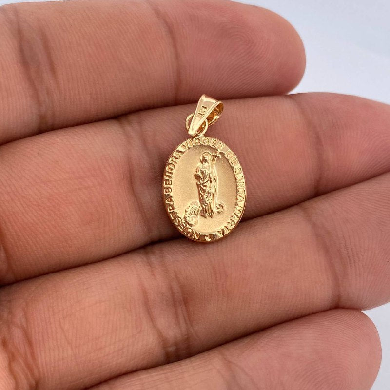Dije Virgen De Santa Marta 0.9gr / 2.5cm / Oro Amarillo 18K &