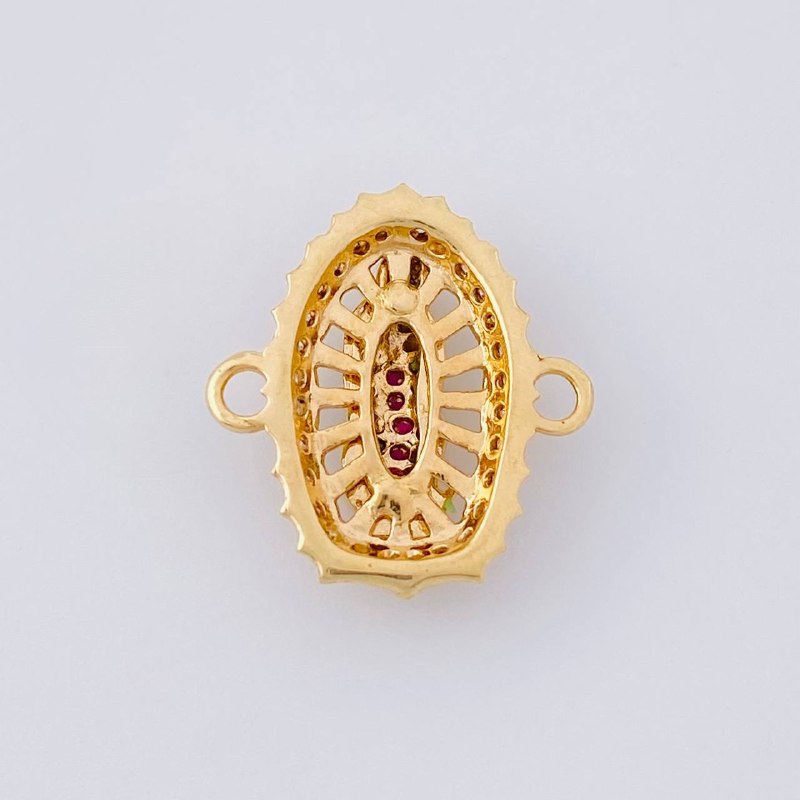 Herraje Virgen de Guadalupe 2.05g / 1.8cm Oro Amarillo 18K