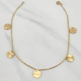 Tobillera Trebol Aro Seguido 2.25 g / 25.5 cm / 1.2 mm Oro Amarillo 18K