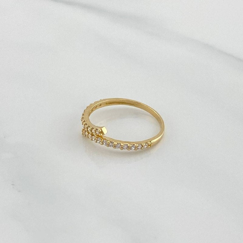 Anillo Doble Linea 1.3 g / T7 1/2 Oro Amarillo 18K