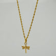 Set Cadena Lazo + Dije Libelula / 1,25 gr / 45 cm Oro Amarillo 18K