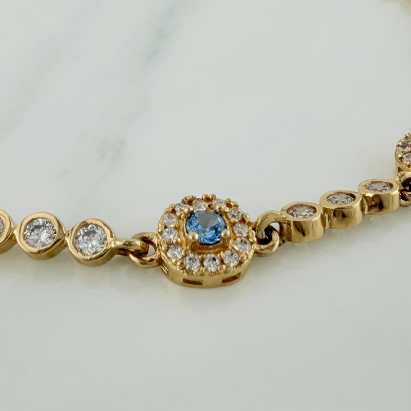 Pulso Tennis Halo 10 g / 18 cm Oro Amarillo 18K
