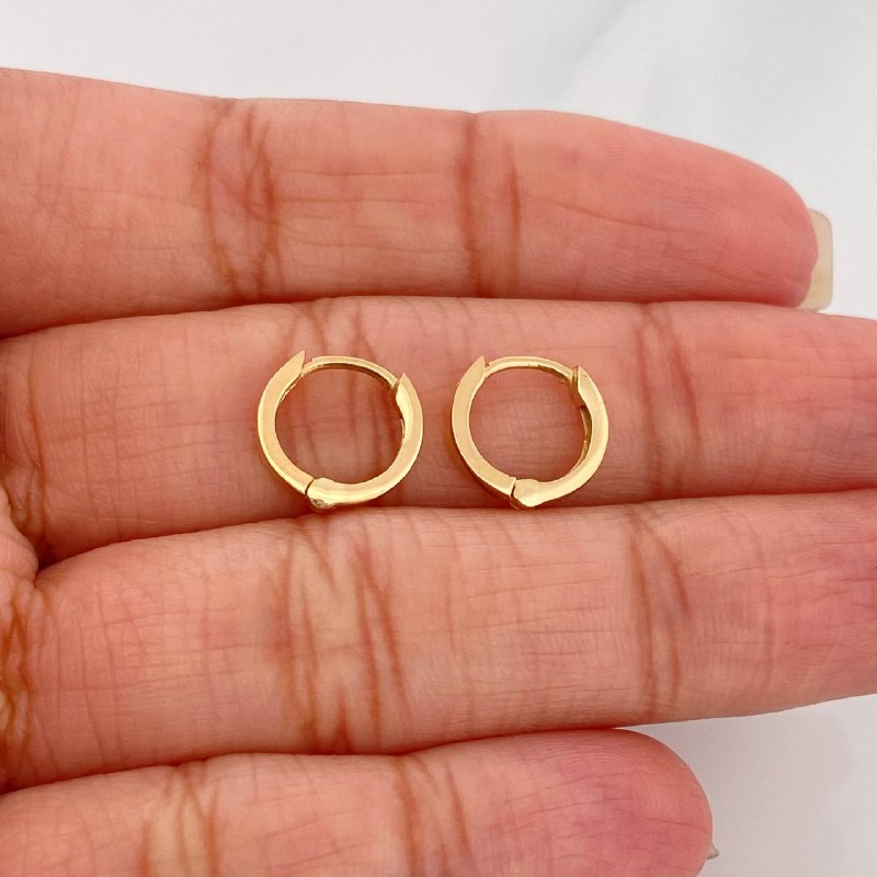 Candongas Aro Lisa 1.75 g / 1.3 cm Oro Amarillo 18K