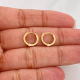 Candongas Aro Lisa 1.75 g / 1.3 cm Oro Amarillo 18K