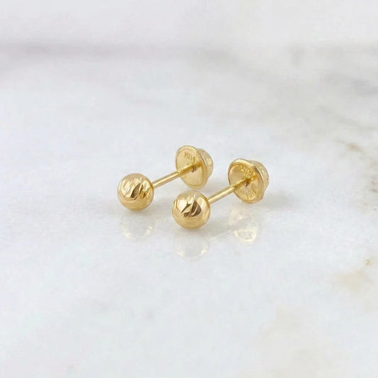 Topos Bola Diamantada 4mm 0.5g / 4mm Oro Amarillo 18K