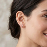 Topos Bola Diamantada 0.5g / 4mm Oro Rosa 18K