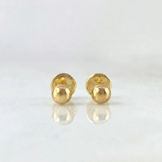 Topos Bola Lisa 5mm 0.55g / 5mm Oro Amarillo 18K