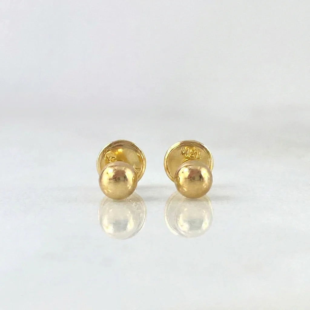Topos Bola Lisa 0.5 g / 4 mm Oro Amarillo 18K