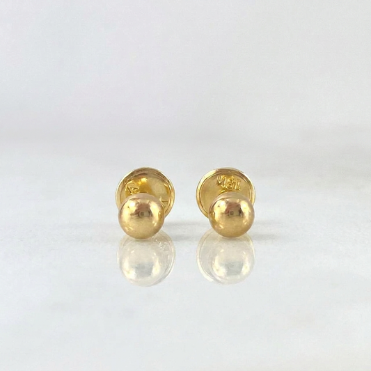 Topos Bola Lisa 0.45g / 4mm Oro Amarillo 18K