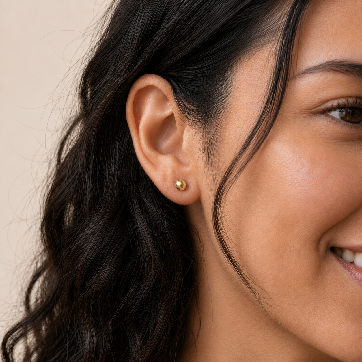 Topos Bola Lisa 0.45g / 4mm Oro Amarillo 18K