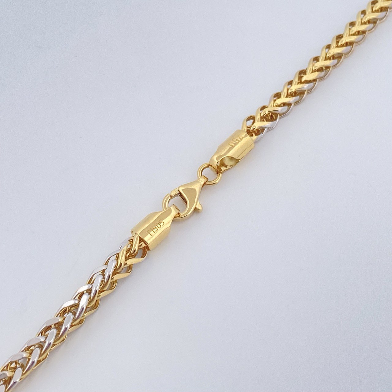 Cadena Franco 17.85gr / 60.3cm / Dos Oros Amarillo Blanco +3 18K &