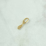Dije Ala 0.3gr / 1.5cm / Circón Blanco Oro Amarillo 18K