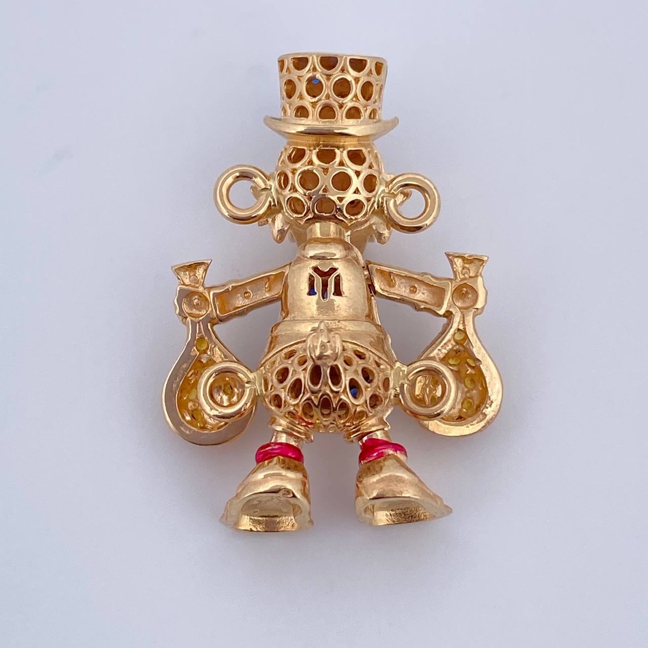 Herraje Pato Bolsas Dinero 5.55gr / 2.6cm / Oro 18K $