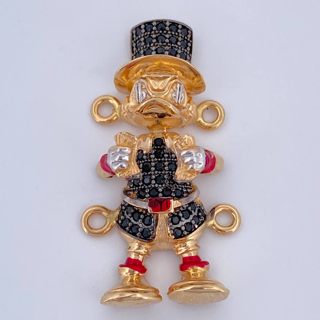 Herraje Pato Billetes 4.9gr / 3cm / Oro 18K $