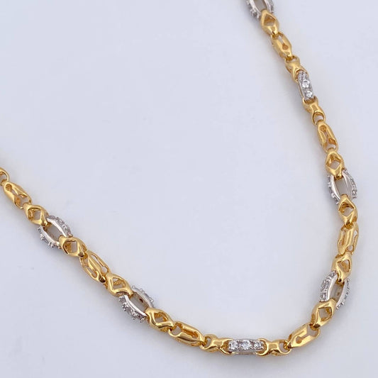 Cadena Rustica Rombos 17.4gr / 51cm / Oro 18K $