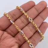 Cadena Rustica Rombos 17.4gr / 51cm / Oro 18K $