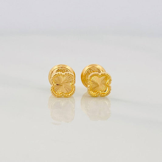 Topos Trebol Diamantado 0.75g / 5mm Oro Amarillo 18K