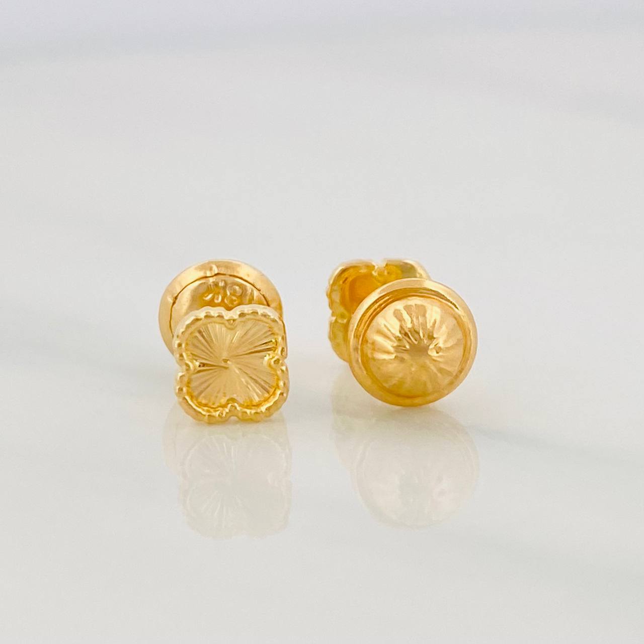 Topos Trebol Diamantado 0.75g / 5mm Oro Amarillo 18K
