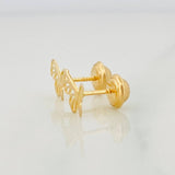 Topos Mariposas 0.6g / 9.6mm Oro Amarillo 18K
