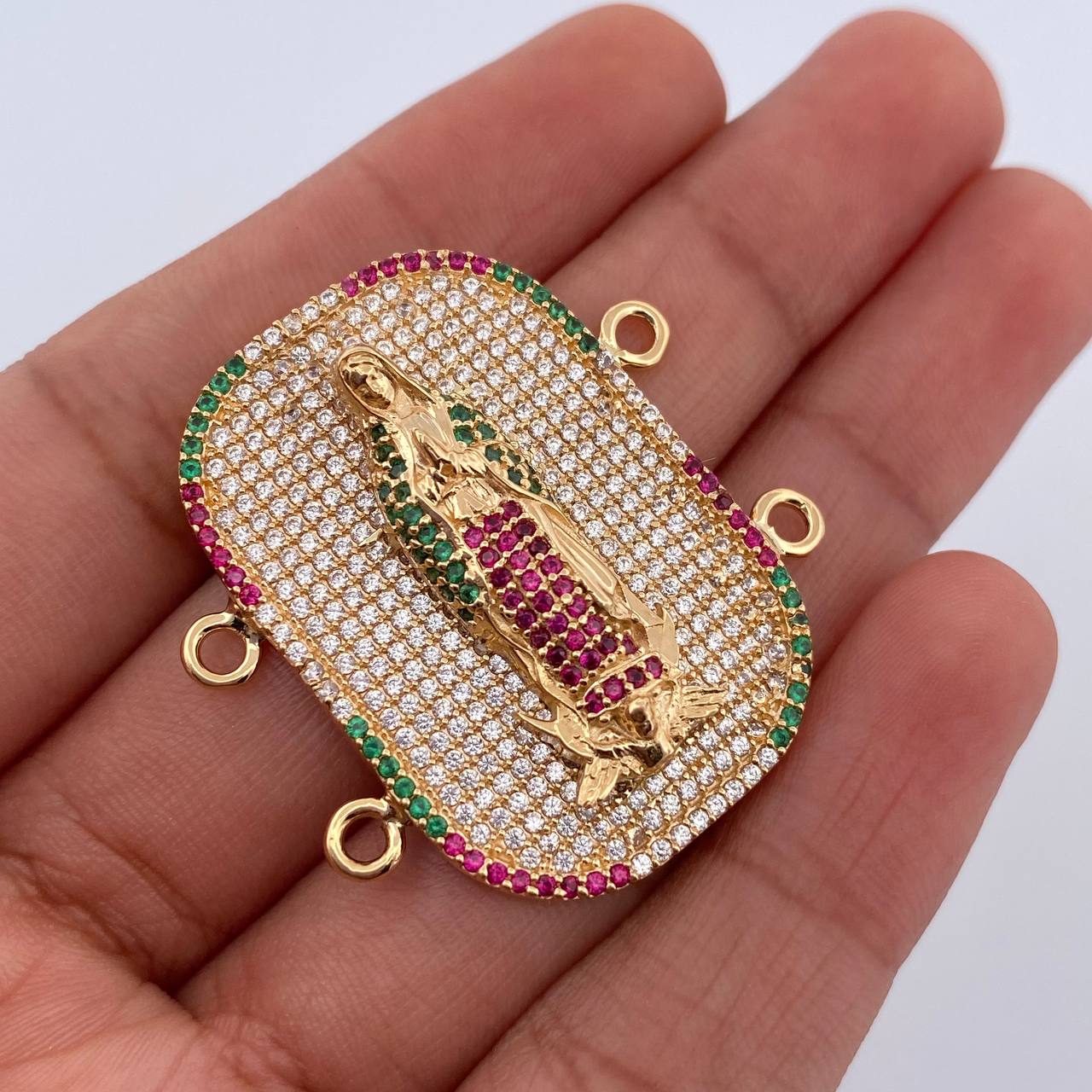 Herraje Virgen Guadalupe 9.9gr / 3.5cm / Oro 18K $