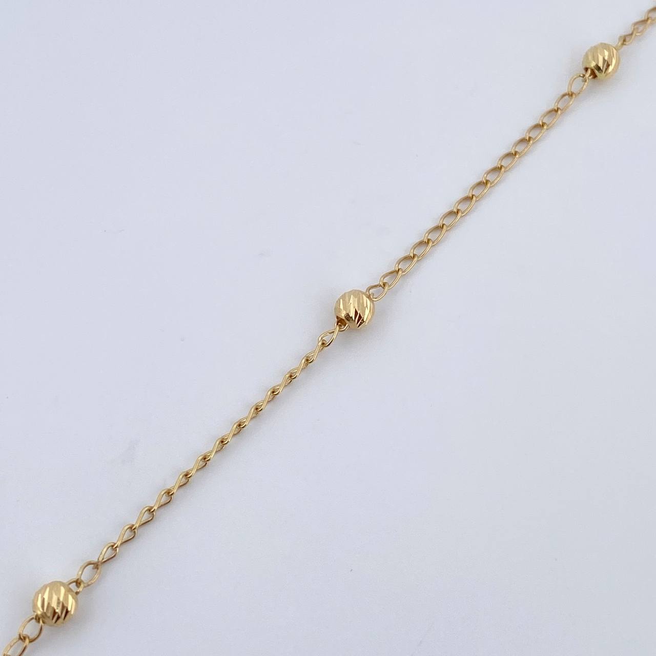 Tobillera Espiga Militar 1.8gr / 25.7cm / Oro 18K $