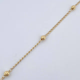 Tobillera Espiga Militar 1.8gr / 25.7cm / Oro 18K $